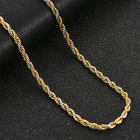 2/3/4/5/6mm Stainless Steel Twisted Rope Chain Long Necklace for Men Women Mixed Statement Punk Rock Metal Jewelry 70cm  28inch