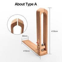 WUTA Leather Stitching Pony Hand Stitching Horse Table Desktop DIY Sewing Clamp Craft Working Tools Beech Wood w/2 Pcs Leather Type A (1 pcs) beige