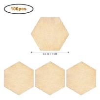 1-15cm Blank Wood Hexagon Slices, Unfinished Hexagonal Wood Pieces for DIY Craft, Painting, Staining, Coaster Making, Home Decor beige