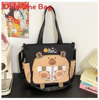 Cartoon Student Tote Bag With Large Capacity And Colorful Contrast For Daily Use juoda
