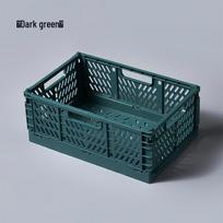 Sulankstomas plastikinis laikymo krepšys: Kūrybiškas, kraunamas organizatorius stalui, užkandžiams ar raštinės reikmenims. Small 22*14.7*9.3cm gray