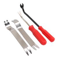 4Pcs Set Audio Trim Removal Tool Kit Car Radio Door Clip Panel Installer Pry Bar for Automotive Boats RVs Trucks gray