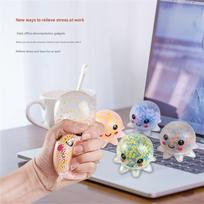 Glowing Light Squid Vent Ball Squeeze Decompressions Toy Bubble Octopus Ball Stress Relief Toy Birthday Gift For Kids child One size