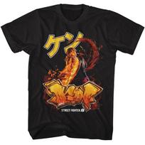 Street Fighter Ken Graffiti Gaming Shirt Unisex T-Shirt XXXL black