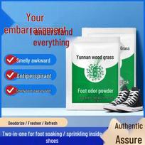 Guishan Foot Odor Eliminating Powder: Antiperspirant Deodorant for Sweaty Feet and Odor Removal. 10 packs white