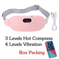 Electric Heating Waist Massage Belt Vibration Hot Compress For Women Period Pain Relief Abdominal Warm Belt