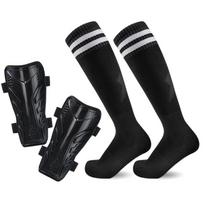 Unisex Football Shin Guards & Long Socks Set - Protective Gear Combo