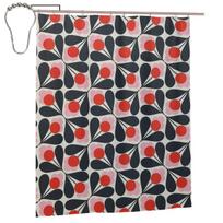 Orla Kiely Gėlėtas Dušo Užuolaida Vonios kambariui Poliesteris Atsparus Vandeniui Vonios Užuolaidos Su Kabliukais W220H180(CM)-1 Pcs