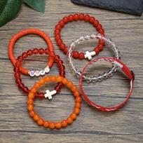Charm 6pcs suit Bracelet Christian Cross Bracelets WWJD Faith Religious Easter For Women Men Jesus Bracelets