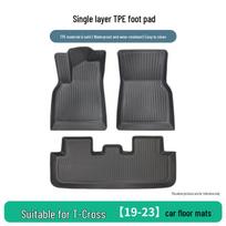 Volkswagen T-Cross 19-23 Anti-Slip Rubber Floor Mats gray