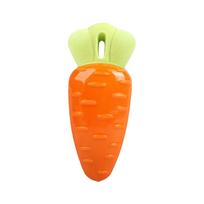 Pet Chew Toy Carrot Shape Durable Rubber Material Interactive Dog Toy for Mental Stimulation and Boredom Relief One Size orange