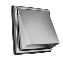 Wall Vent Exhaust Cover 304 Stainless Steel Dryer Hooded Wall Vent Exhaust Hood with Mesh Screen Damper for Dryer Vent Air Ventilation 125MM(5INCH) 304 stainless steel
