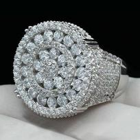 Micro-Diamond-Encrusted Rings For Men And Women Jewelry no. 13 white