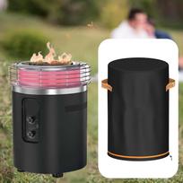 Fire Cover Protection Guard Windproof with Carry Handles Patio Heater Outdoor Column for white