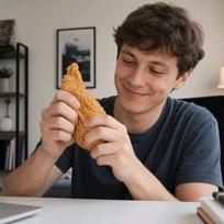 New Decompress Big Fried Chicken Leg Pinch, Creative Oversized Fried Chicken Leg Malleable Fluid Ball Stress Relief Toy brown