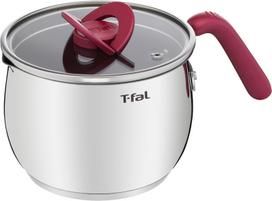 T-fal vienos rankenos puodas 16cm 2.6L Indukcijai, dujoms, medžiagos tokios kaip PFOA,  Optispace IHMulti Pot Rouge Raudonas G74783 gray