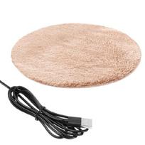 Dog Heating Mats Sleeping Bed USB Pet Electric Blanket Plushie Pad Blanket Pet Electric Heated Pad Scratch Resistant beige