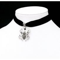 Jun'an Korean-Style Black Choker with Big Head Spider Pendant