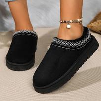 Botas térmicas de nieve para mujer. Botas sin tirantes con cordones y cierre de algodón para otoño e invierno. Talas 36-44 36 juoda