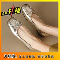 Square head versatile high-end single shoes, spring and autumn 2025 new shallow mouth one-pedal women's shoes flat bow 40 brown