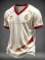 2026 Spain National Team Flag, Fans Football Jersey, Lion Retro 3D Quick Drying Sports Casual Men's Top T-shirt 6XL gray