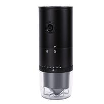 Electric Portable Coffee Grinder Removable Adjustable Coarse to Fine Grinder TYPE C Rechargeable For Up to 25 Cups black