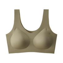 Big chest shows small fixed cup U-shaped beautiful back without steel ring bra, pull-up anti-sagging vest 2xl ( 70-85kg ) gray