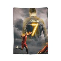 CR7 Football Soccer   Blanket Fleece Throw Blankets Home Couch Decoration Soft Warm Bedspreads, 75x90cm