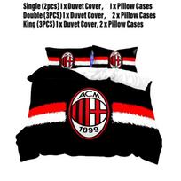 Footballthemed Single Bedding Double Duvet Cover Pillowcase Comfortable Set Style F,Single (2PCS)