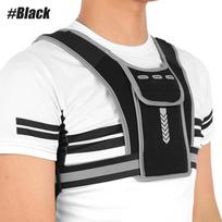 Running Vest Phone Holder For Men Women, Waterproof Cell Phone & Key Pouch, Reflective Hydration Vest Train Free Workout Gear gray