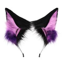 Black Cat Tail And Ears Set Cosplay Costume Accessories For Adults Halloween Party Dress Up Kit With Headband black