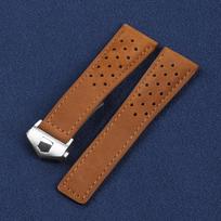 20 mm 22 mm apyrankė Tag Heuer Connected 45, Carrera, Monaco odinė, keičiama apyrankė, matinis galvijų odos universalus aksesuaras 20mm brown