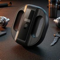 Fascia Device Vibrating with Belt Rechargeable Massage for Fitness Enthusiasts, Fascia Ring Obsidian black