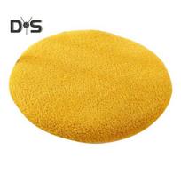 Fleece Apvalus kėdės pagalvėlė Pliušinė dirbtinės avies vilnos sėdynės pagalvėlė su užtrauktuku Žieminė šilta neslystanti sėdynės pagalvėlė namams, biurui, virtuvei 30cm geltona