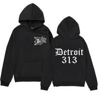 D12 Grupės Raperis Eminem Hoody Detroitas Mičiganas 313 Spausdinti Hoodies Vyrams Moterims Hip Hop Vintage Stiliaus Megztinis Oversized Streetwear 3XL black
