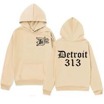 D12 Grupės Raperis Eminem Hoody Detroitas Mičiganas 313 Spausdinti Hoodies Vyrams Moterims Hip Hop Vintage Stiliaus Megztinis Oversized Streetwear M beige