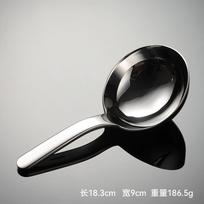 304 stainless steel heavy industry model big round spoon dry goods soybean rice spoon short handle Korean household housewarming bright light gray