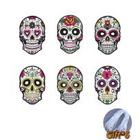 Colorful Paper Skull Dress Up Party Face Masks for Mexican Day of The Dead Theme Party Halloween Masquerade Decoration black