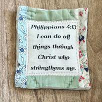 Prayer Quilt with Cross Inside Handmade Sew Individually Colorful Pocket Prayer Quilt Symbolism Poems Quilts Gifts for Christm