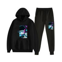 Unisex JOJO’s Bizarre Adventure Japanese Anime Hoodie Set black