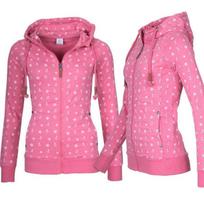 Moteriškas Oversize su gobtuvu Fleece džemperis su užtrauktuku ir jūros inkaro paveikslėliu L pink