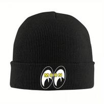 Moon Eyes Bonnet Hats enkei Beanie Hats Printed Skullies Beanies Winter Street Y2K Unisex Adult Outdoor Sport Elastic Cap black