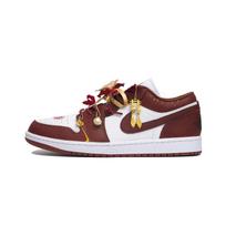 Jordan Air Jordan 1 Long Lasting And Enduring Low top Basketball Shoes Unisex Red HF3148-102(Team859-) 44 white