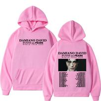 Juokingi Maži Baimės Albumas Damiano David Pasaulinis Turas 2025 Harajuku Džemperis Vyrams Hip-hop Puloveris Kasdieniai Laisvi Džemperiai Gatvės Drabužiai L pink