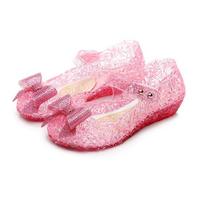 Girls' Sandals Bun Head Bow Princess Jelly Shoes Children's Dance Shoes 33