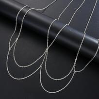 New Sexy Chest Chain Bikin Body Chain for Women Simple Silver Color Summer Harness Decoration Jewelry Beach Party  Accessories black
