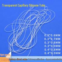Transparent Silicone Capillary Tube for Oral Irrigators and Labs - Small Diameter, Soft and Flexible 0.5*1.4mm