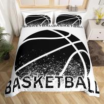 Sports Basketball Single Duvet Cover Bedding Set for Kids Boys Teens Basketball Comforter Quilt Cover Bedroom Collection 2Pcs AU Single 140*210cm/55x83in 3pcs