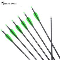 28 /30 /31  Archery Pure Carbon Arrow Spine 300 400 Replacable Arrowheads for Compound Recurve Bow Hunting 5 6pcs SP400 28inch