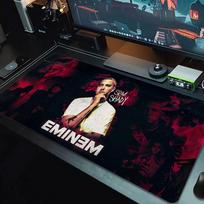 Eminem Identity Crisis Large Size Mouse Pad Large Gaming Table Cushion Nonslip Laptop Tablet Big Mousepad Xxl Mat Mini Pc Playmat With Lock Edge 30cmx60cm(11.8x23.6inch) gray